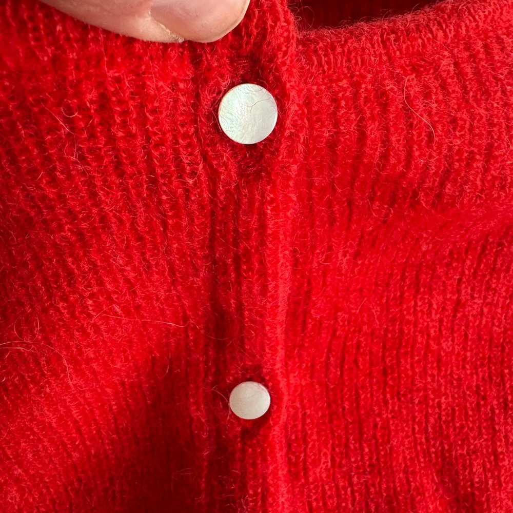 Sezane Gaspard Red Cardigan - Picture 5 of 8